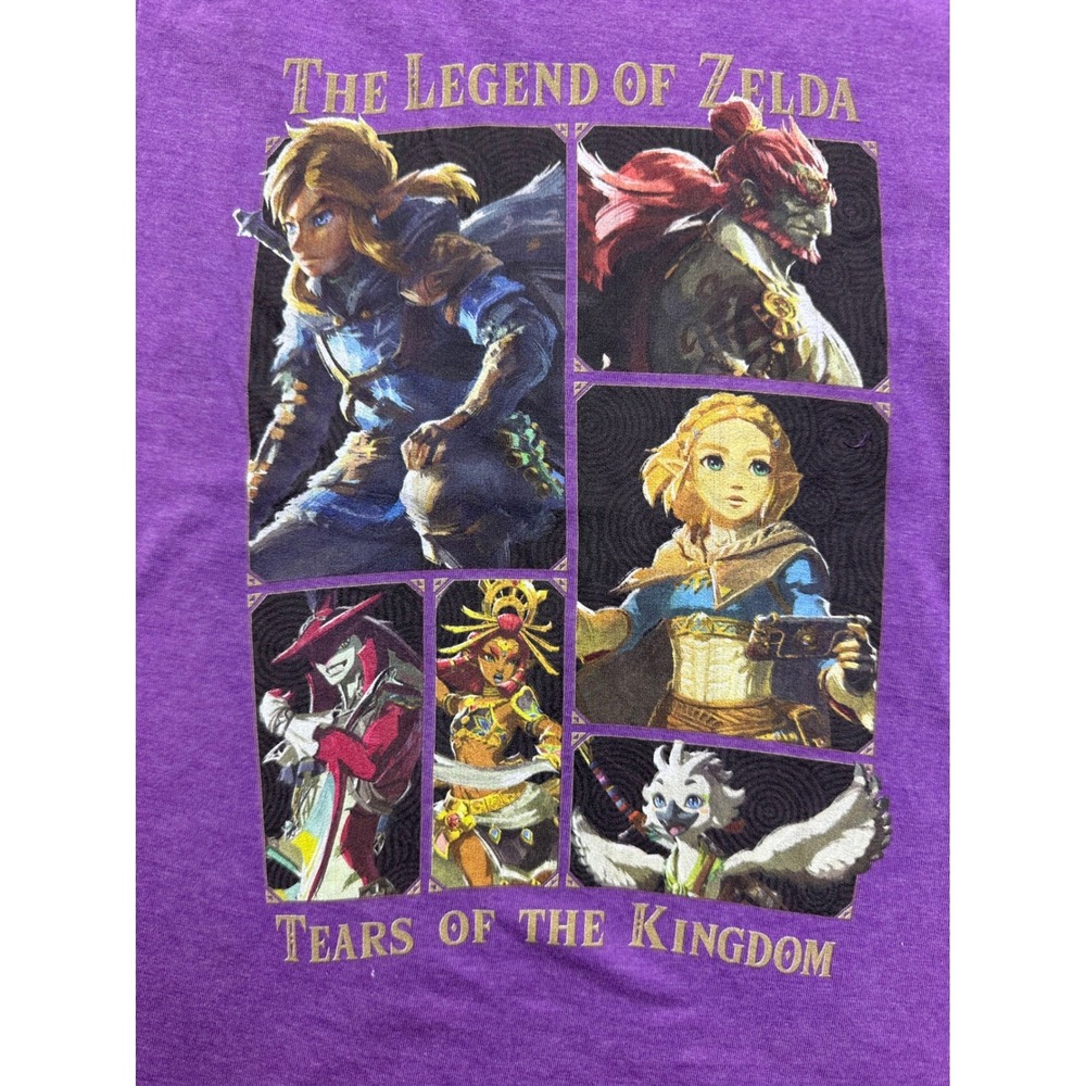 Nintendo Legend of Zelda Tears of the Kingdom Purple Graphic Tee Shirt Women's M